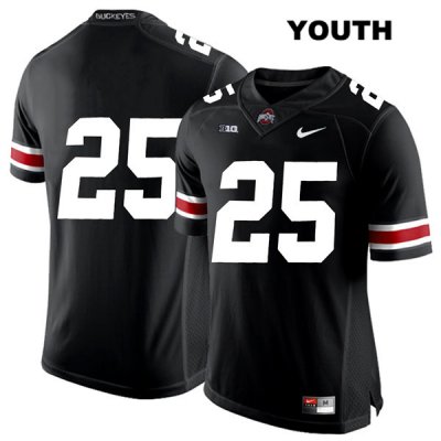 Youth NCAA Ohio State Buckeyes Mike Weber #25 College Stitched No Name Authentic Nike White Number Black Football Jersey QJ20S78JG